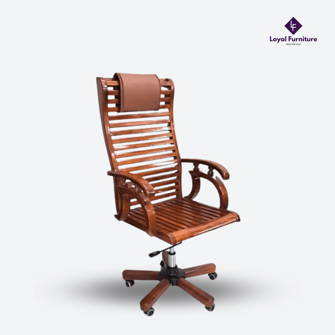 Wooden Hydraulic Office Chair