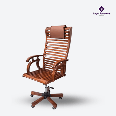 Wooden Hydraulic Office Chair thumbnail 2